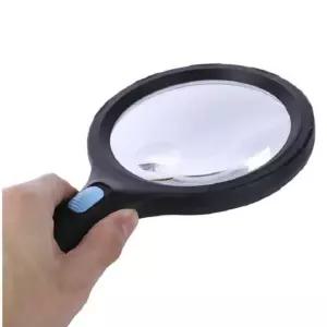 돋보기 초대형 렌즈 핸드 헬드 LED 라이트 조명 확대 포켓 미니 어르신선물 미니경 바늘실꿰기 신문읽기 확