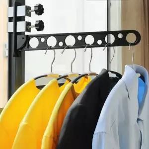 알루미늄 접이식 창틀 빨래 건조대 블랙 173cm 세트