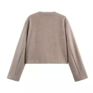 마킷5 울 여성용 가을 코트 혼방 모피코트 라운드 JEN3