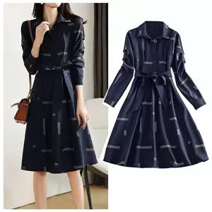 셔츠원피스 허리 여밈 경쾌한 럭셔리 시크 셔츠 트렌치 원피스