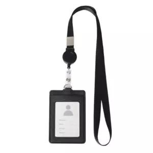 1개 블랙 사원증 릴 목걸이 홀더 출입증 줄 ID카드 케이스 교통 카드사 사케이스 사홀더 사줄 사카드 아크