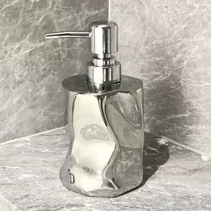 실버 컬러 세라믹 핸드워시 디스펜서 모던 디자인