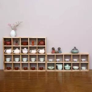 벽걸이 나무 찻잔 장식장 수납장 다기장 찬장 진열대