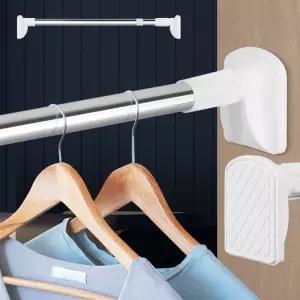 큰발압축봉 80 미니 틈새 옷걸이 쇠행거 장커튼봉 압축 커텐 설치 스텐파이프 강력 옷봉 옷장 샤워 무타공