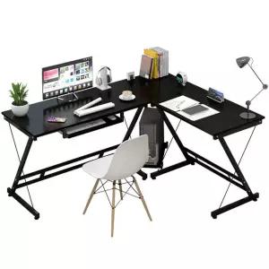 ㄴ자 컴퓨터 책상 사무실 서재 코너형 테이블 ㄱ자