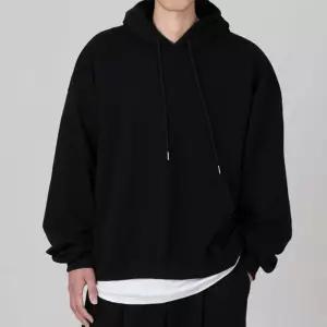 오버핏 베이직 무지 후드티긴팔 라운드 넥티 핏티 루즈 트레이닝복 후드 셔츠 편한셔츠
