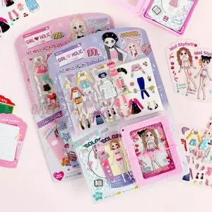 걸홀릭 카드케이스 입체 씰 코디스티커 1개 여아선물 캐릭터스티커