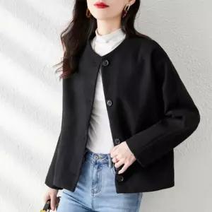 봄 가을 라운드 루즈한 모직 코트 재킷 아우터 F35891여성자켓 패션 하객 노카라