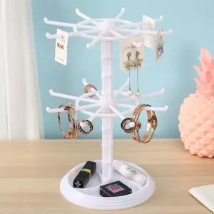 후크 2단 액세서리 거치대(화이트)악세사리진열 귀걸이 팔찌 진열대 매장대 소품대 쥬얼리대 주얼리