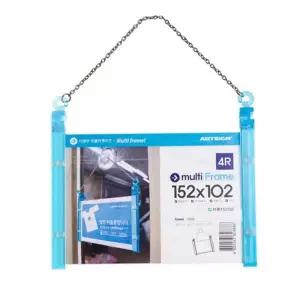 멀티프레임 걸이형 152x102 소형 5개 4R사이즈프래임 액자 홍보물꽂이 아크릴 찌라시벽포켓 안내문 케이스