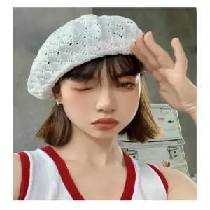 남자모자 화가모자 여름 니트 베레모 모자 펀칭 봄 짜임 여성 여자모자 원픽