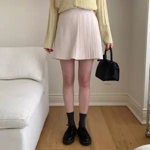여자 베이직 뒷밴딩 반플리츠 치마바지
