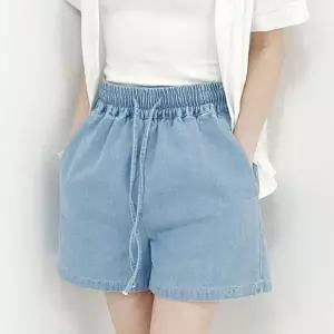 [하프클럽/]여성용 캐주얼 밴딩 데님 숏팬츠