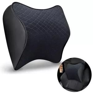 차량용목받침 차량용 메모리폼 목쿠션 블랙 목베개 목받침 고급형
