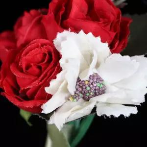 리크플 셀프웨딩 빨강 신랑코사지 브로치라워 부토니에 에코 옷핀 라워소품 용품 토니에 사지