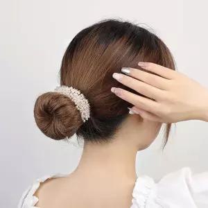 우아한 진주 헤어 밴드 당고머리 끈올림머리 올림핀 똥머리 큐빅 큐빅핀 머리 똥끈 당고 와이어