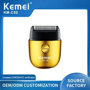 Kemei 왕복 면도기, 이발소, 수염 트리머, 미니, 휴대 용이, 고속 충전, 머리 깎기 KM-C50