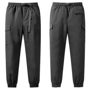 남성 덕다운 조거 팬츠 신축성있는 오리털바지다운 건빵 작업복 겨울패딩 방한복 배달