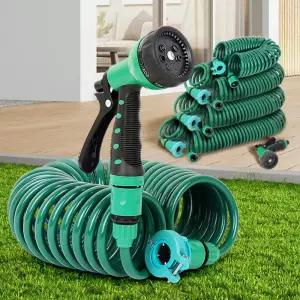코일호스 주름세차 베란다물호수 고압분사기 정원청소릴 호수 스프링 물릴 수도 청소기 호스 분사기 워터