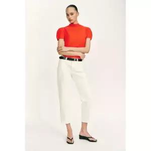 자라 ZARA JEANS Z1975 크롭 미드라이즈 - 화이트1251871