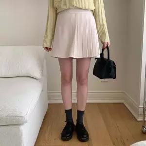 [하프클럽/]여자 백밴딩 반플리츠 데일리 치마바지