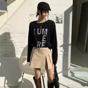 [하프클럽/]여자 데일리 건빵 아코디언 미니스커트