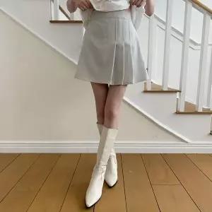 [하프클럽/]여자 백밴딩 반플리츠 쁘띠 클래식 스커트