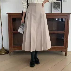 [하프클럽/]여자 에이라인 롱 아코디언 캐쥬얼 스커트