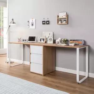 [더젠] 조이101 2000트윈책상세트2(1000철재상판 2개/400 3단서랍장)