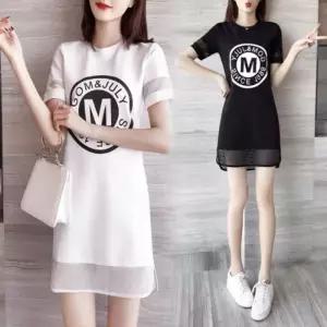 소매 밑단 망사 원피스 URD-019패션 여성 여자 디자인 미니 캐주얼 캐쥬얼