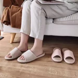 실내화 슬리퍼 린넨 거실화 쿠션 가벼운 층간소음방지 사무실 실내용 겨울 사무실화 사무실용