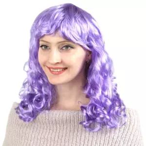 긴파마가발 - 퍼플촬영용가 변장용가 변신가 할로윈가 파티가 용가 소품 코믹의상 펌가 헤어가