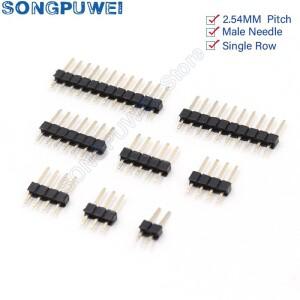 2.54mm 40 핀 1x40 단일 행 남성 Arduino 검정색 4P/8P/10P/12P/15P/20P/40P 용 깨지기  헤더 커넥터 스트