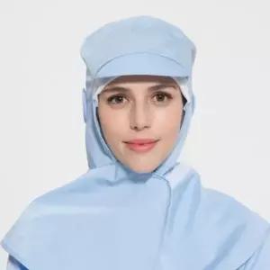 하늘색 마스크 고리 어깨 위생모 주방모자 위생모자 조리모 조리모자 식품 공장