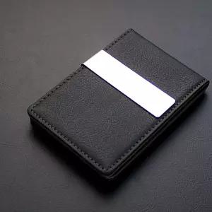 리더플랜 가죽 고급형 디자인 머니클립 지갑남성 카드 여행용 미니 지폐보관 학생 선물