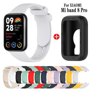 Xiaomi Mi Band 8 pro 용 실리콘 스트랩 + 케이스 band Pro Watchbands 액세서리 스마트 시계 스포츠 팔찌