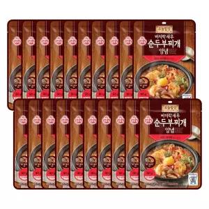 바지락새우 순두부찌개양념 90g 20개요리용 조리용 맛있는소스 용소스 음식 간편 자취생