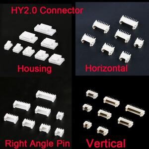 10Pcs/20Pcs HY2.0 커넥터 소켓 핀 헤더 2P/3P/4P/5P/6P/7P/8P/10P 2mm 하우징 쉘/수직/수평/직각