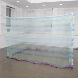 블루 사각 모기장 중대여름용품 형모기장 침실 캠핑 자취방 가정용 침대