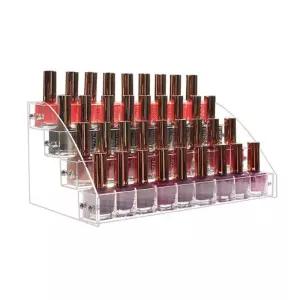 매니큐어 선반 진열대 립스틱 정리대 네일 투명 4단함 화장품 수납 보관함 네일샵 거치대 화장대 꽂이