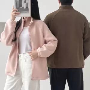 본켈 남녀 캠크루 양털 후리스 집업 자켓 SD-251041방한 지퍼 공용 점퍼