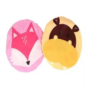 미용재료 비닐헤어캡 동물얼굴 샤워헤어캡 아기샤워캡 샴푸캡