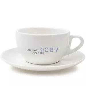 도자기 라떼 화이트(3호)디자인머그컵 라떼잔 손잡이 머그 음료 커피