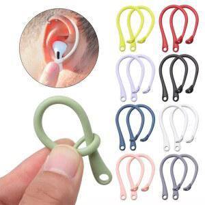 애플 에어팟 1 2 3 4 프로 2 1용 실리콘 분실 방지 이어훅 1쌍 스포츠용 낙하 방지 이어훅 교체용 헤드폰 액세서리