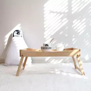 벤트리 원목 NEW 베드 트레이접이식탁자 좌식공부테이블 밥상 홀딩 휴대용 간이