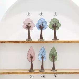 나무 중간 크기 선반테코장식품 소품 테이블 모빌 모형울타리