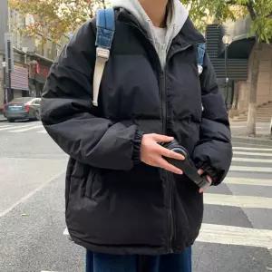 남자 패딩점퍼 겨울 아우터 무지 밑단스트링 레귤러핏학생 퀼팅 뽀글이 야상 야구 남성구스숏 벨트 아우 캐