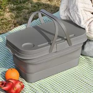 스쿠반 접이식 캠핑 바스켓소풍바구니 손잡이