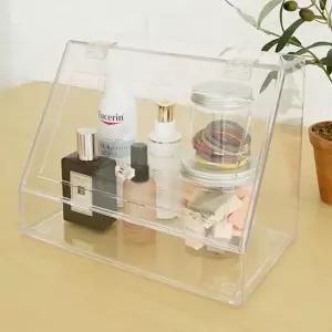 다용도 소품 정리함 화장품 탕비실 커피 케이스보관함 브러쉬 진열대 아크릴거치대 쥬얼리 규어 투명 수납