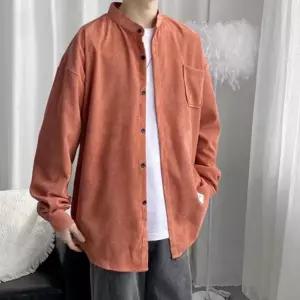 코듀로이 자켓 남방 남성 박시핏 패션 캐주얼골덴 크롭 셔츠 무지